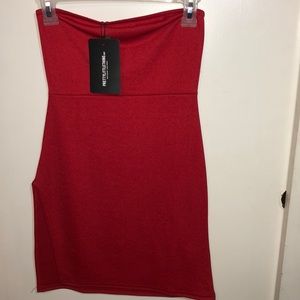 Sexy red mini dress